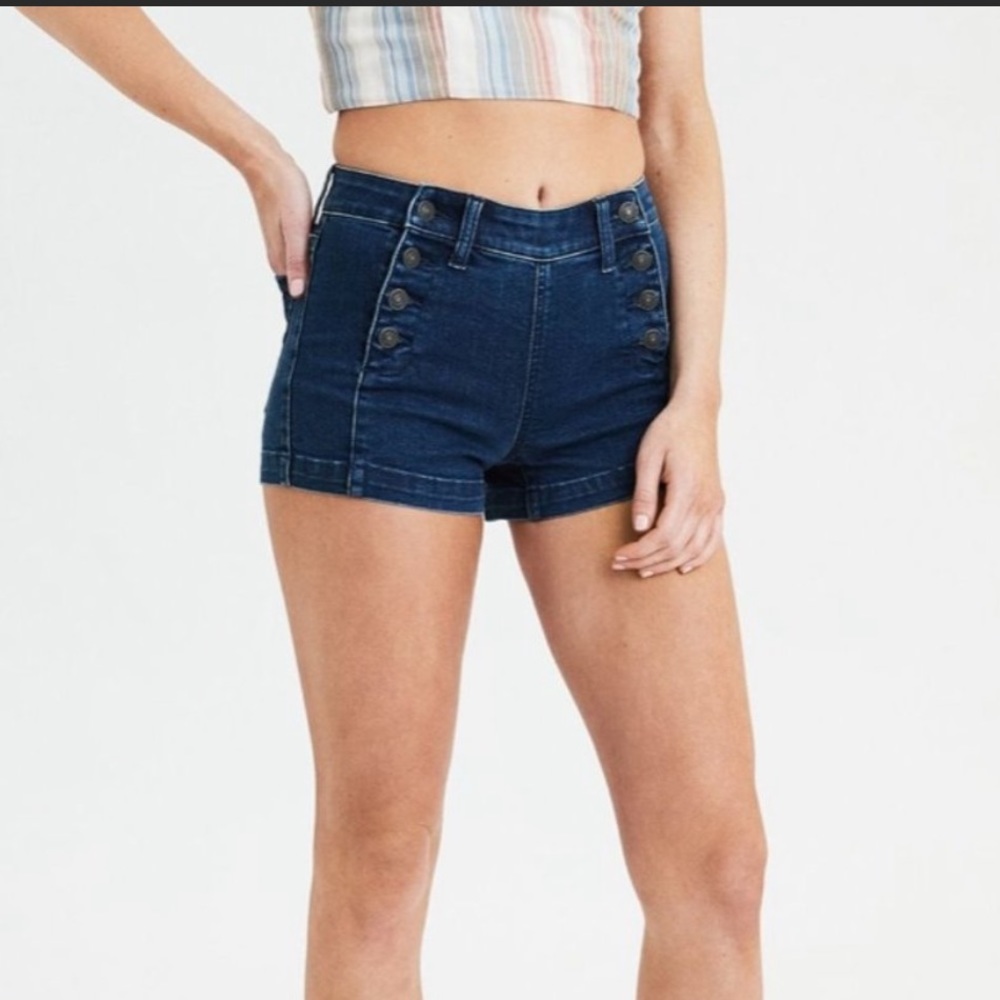 American Eagle Denim Button Up Shorts - Sz. 4